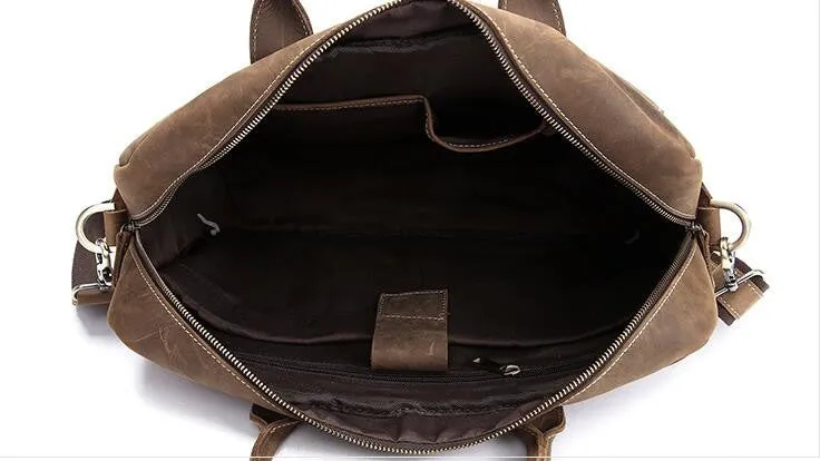 Classic Leather Briefcase Leather Laptop Bag