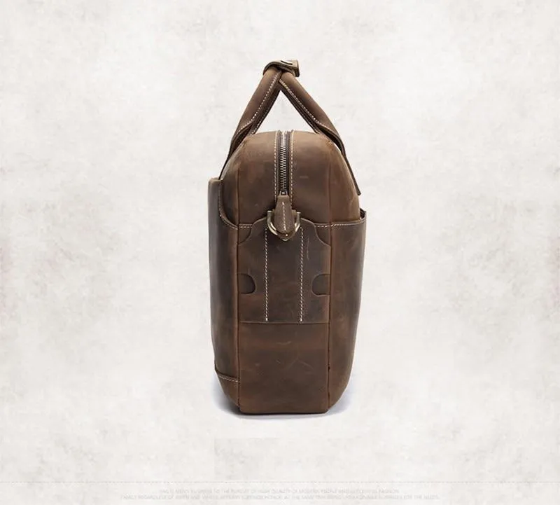 Classic Leather Briefcase Leather Laptop Bag