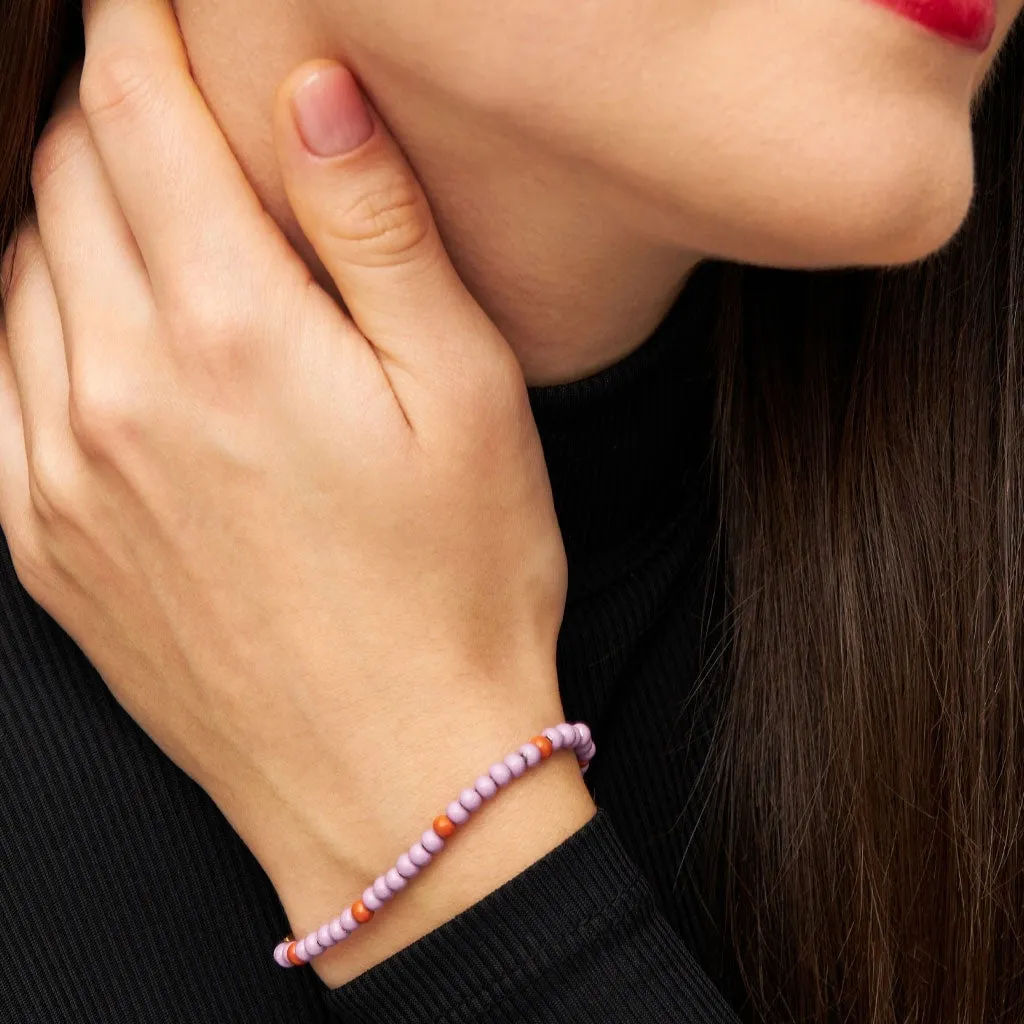 Color Ball Bracelet - Purple/Rust