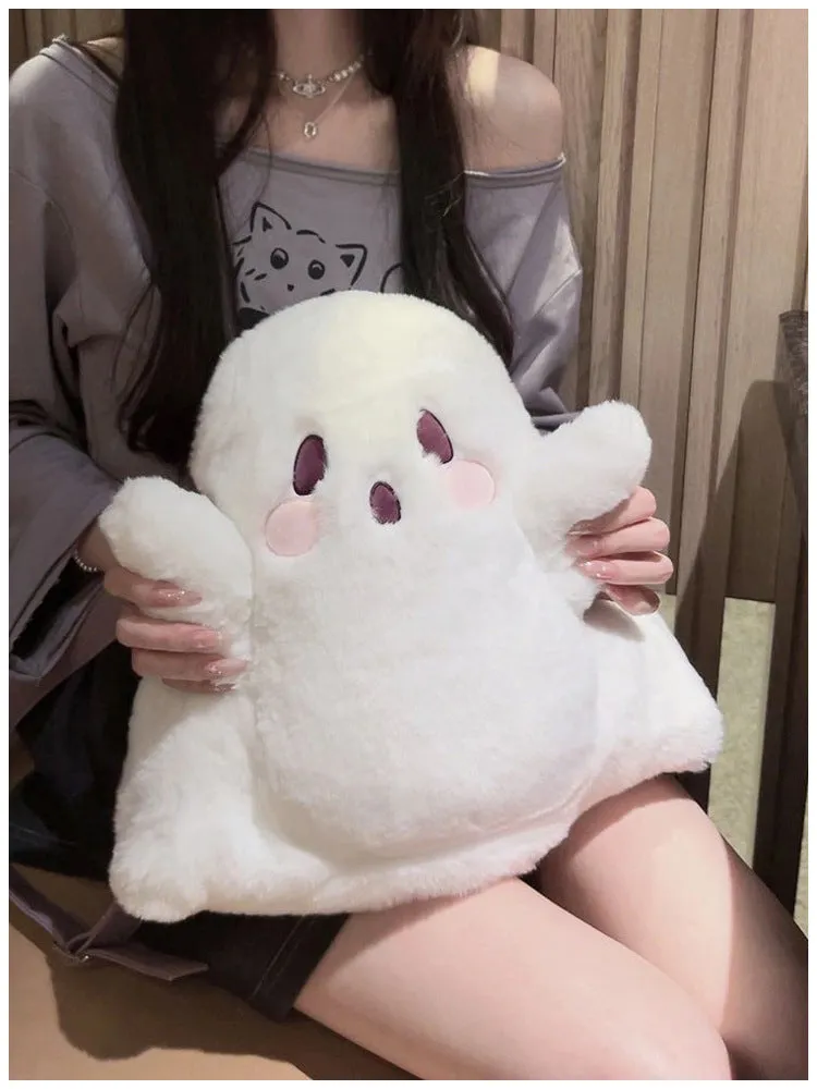 Cute Ghost Cartoon Backpack – Halloween Personality Doll Design