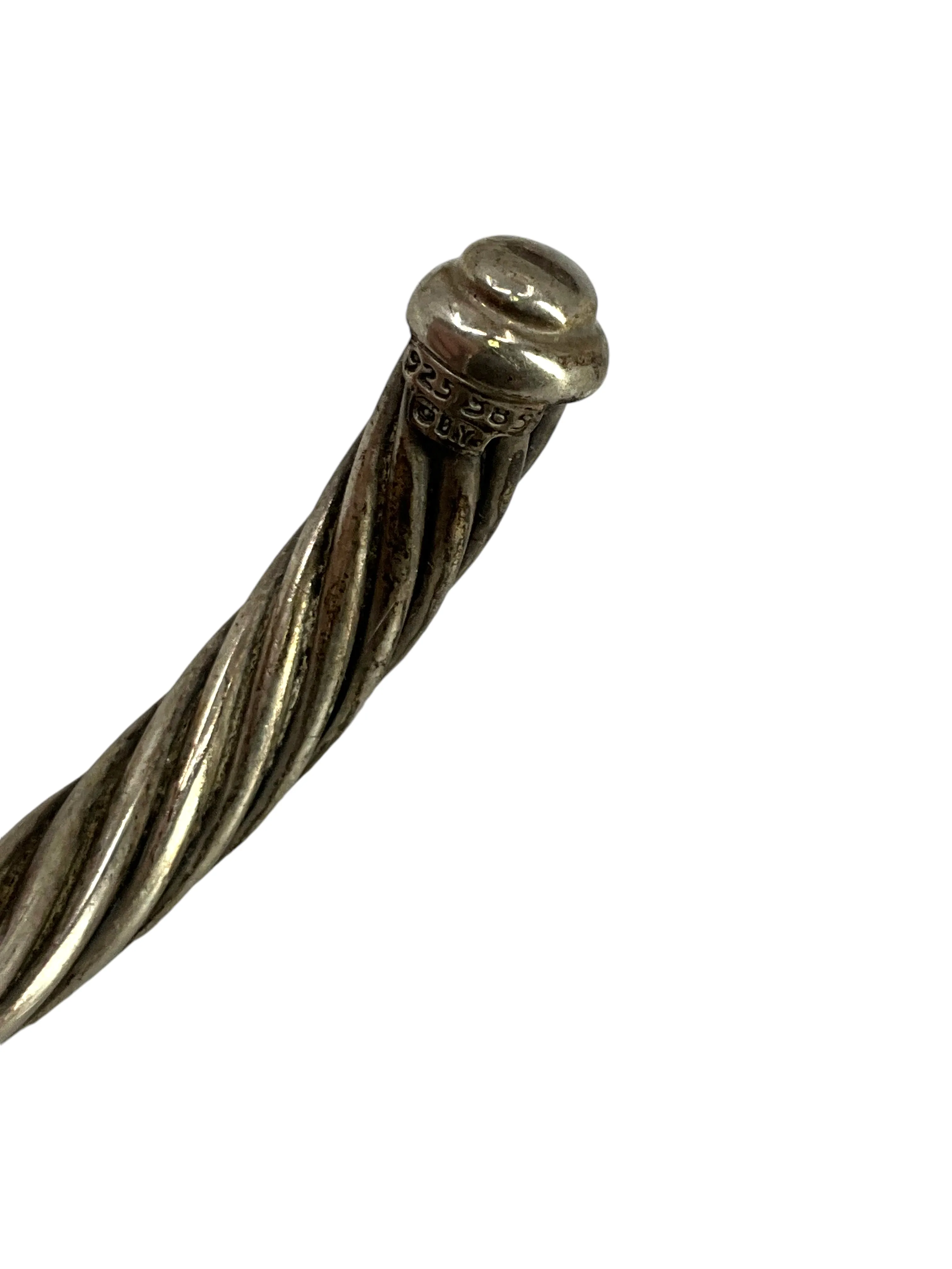 David Yurman Sterling Silver 14k Gold Cuff Classic Bracelet