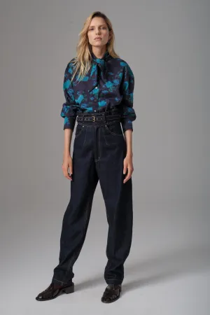 Denim Paperbag Waist Jeans