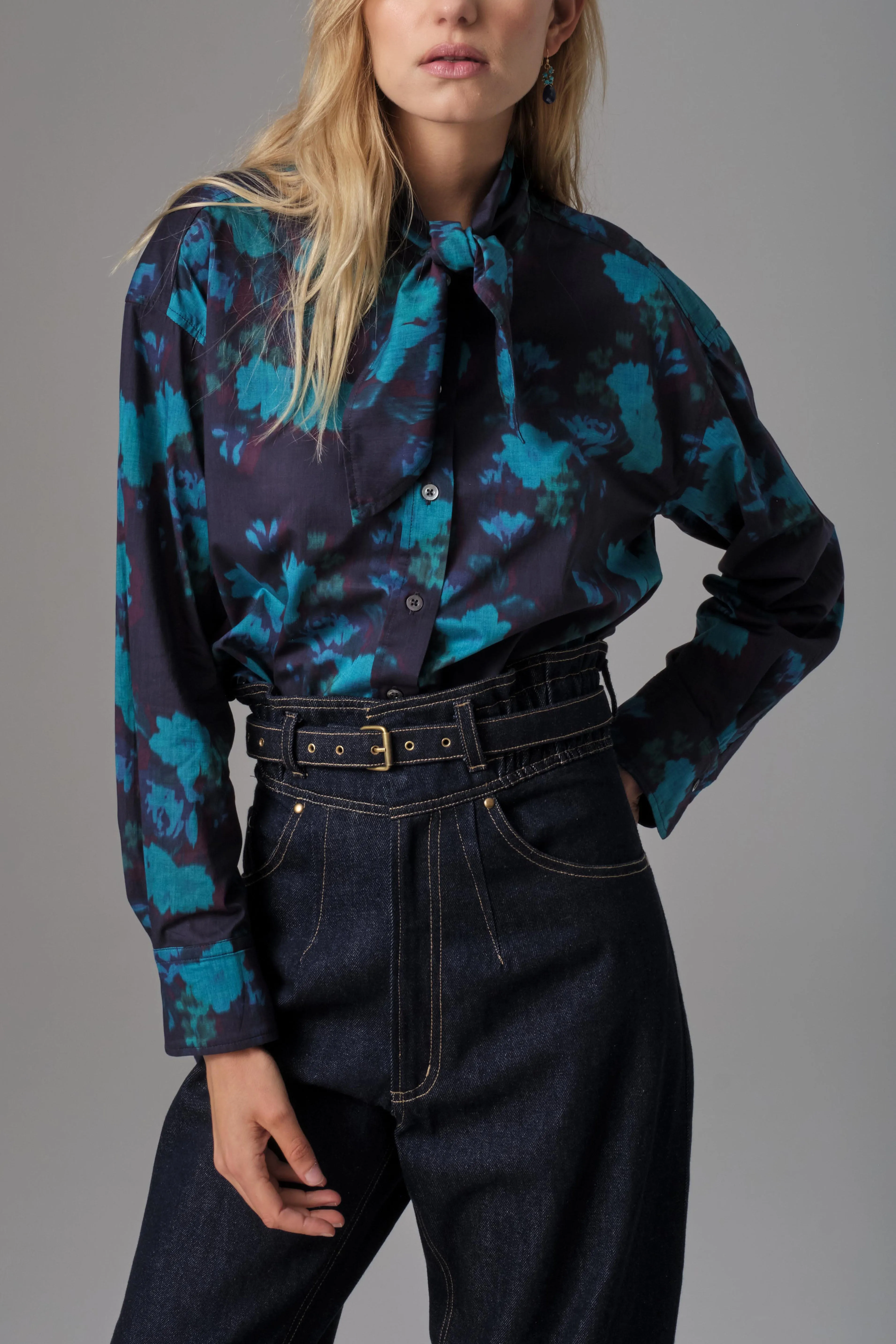 Denim Paperbag Waist Jeans