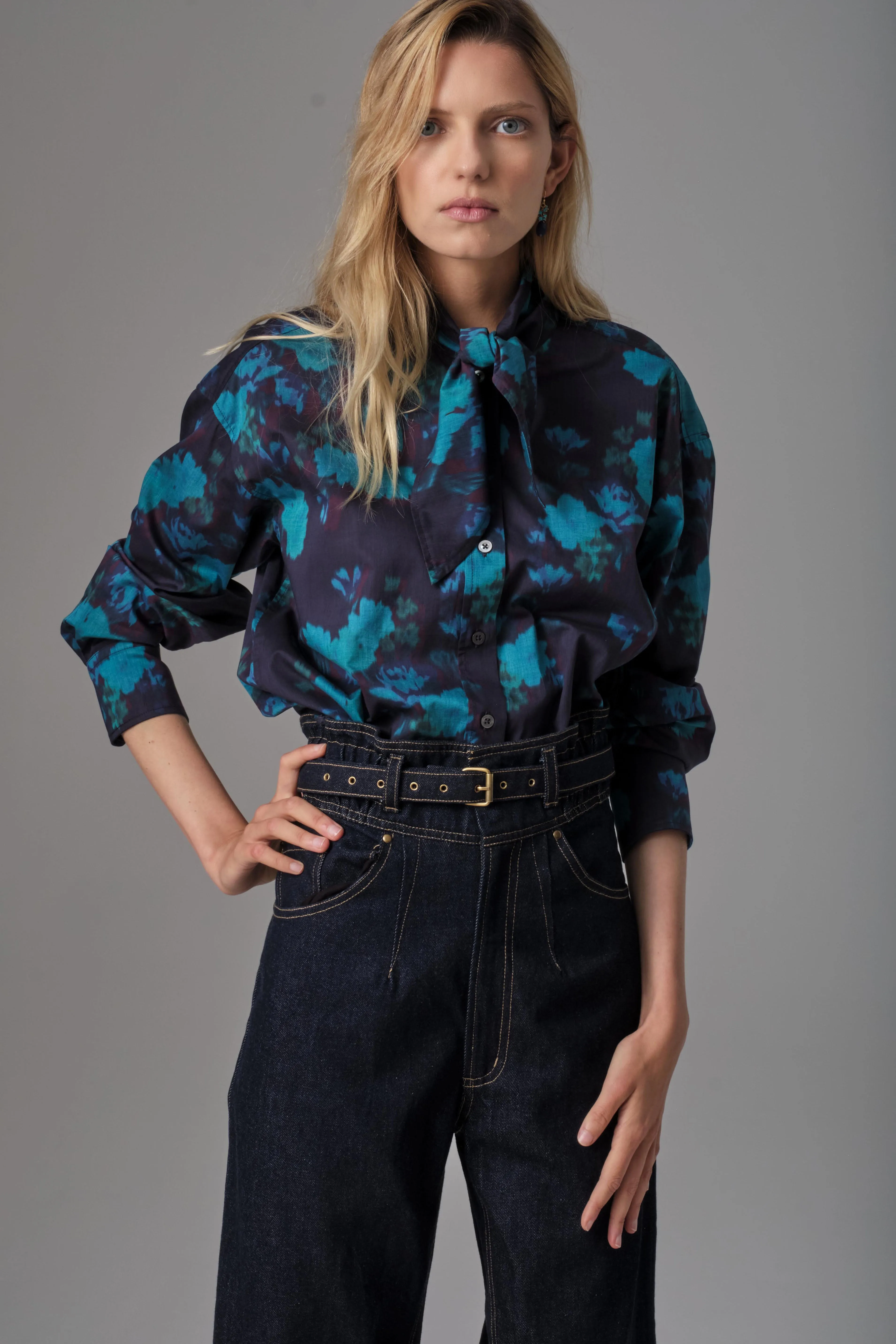 Denim Paperbag Waist Jeans