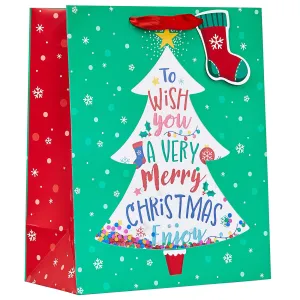 Design By Violet Confetti Christmas Tree Gift Bag
