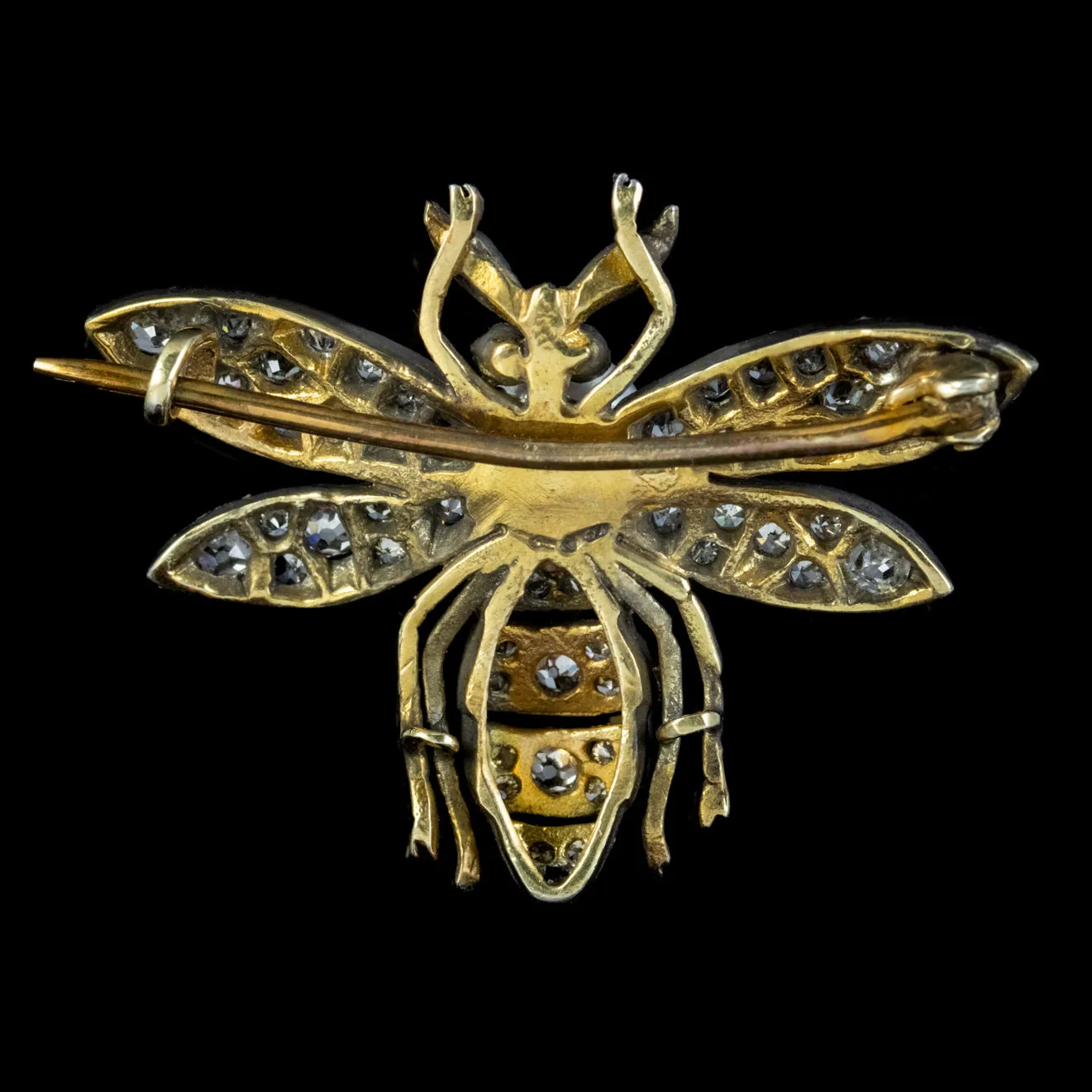 Diamond Pearl Ruby Bee Brooch Silver 18Ct Gold 1Ct Diamonds