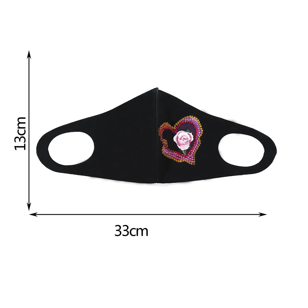 DIY Part Drill Diamond Painting Face Mask Kit Artwork Craft (AA459 Rose)
