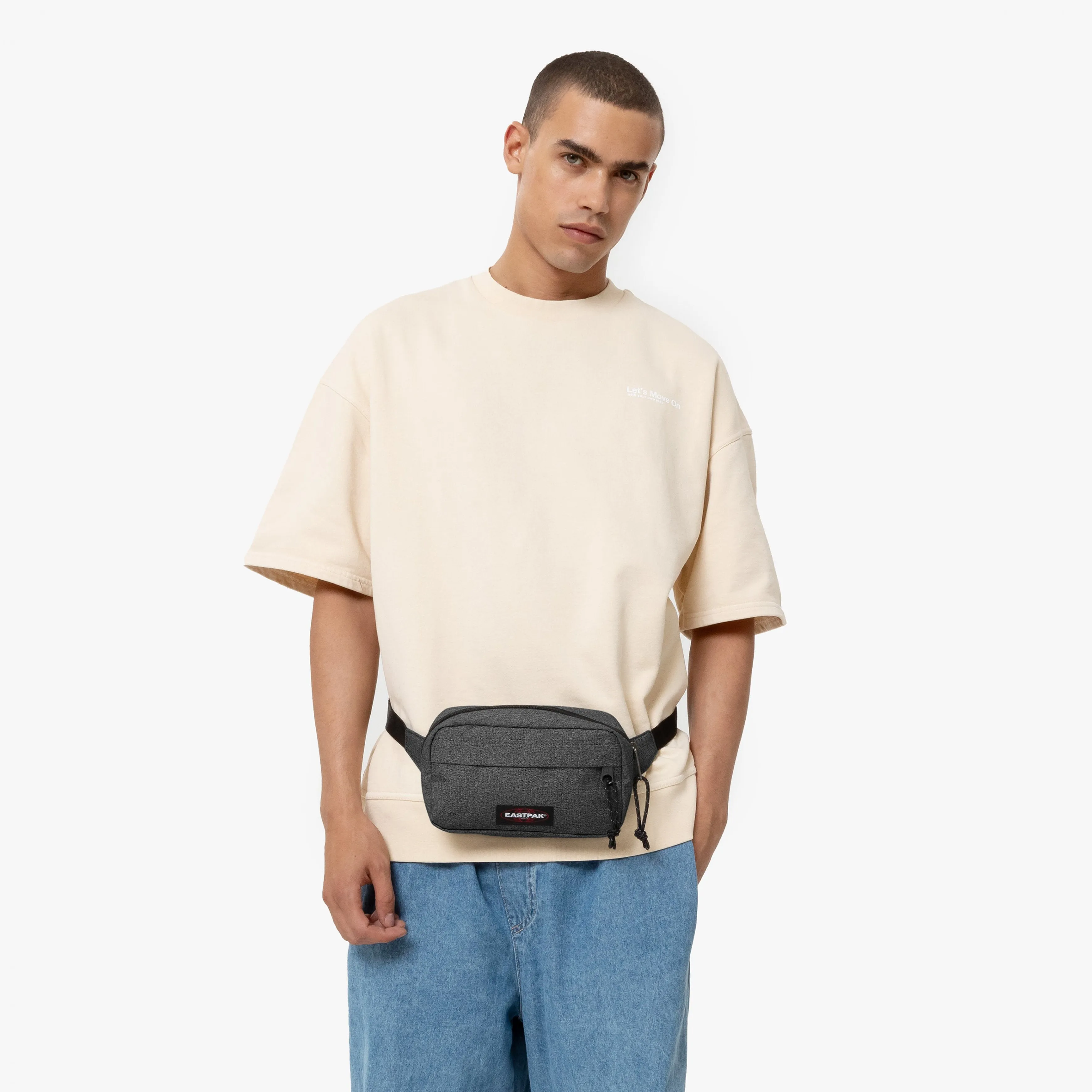 Eastpak Bouncer Black Denim Small Waistbag - EK0A5BHH77H1