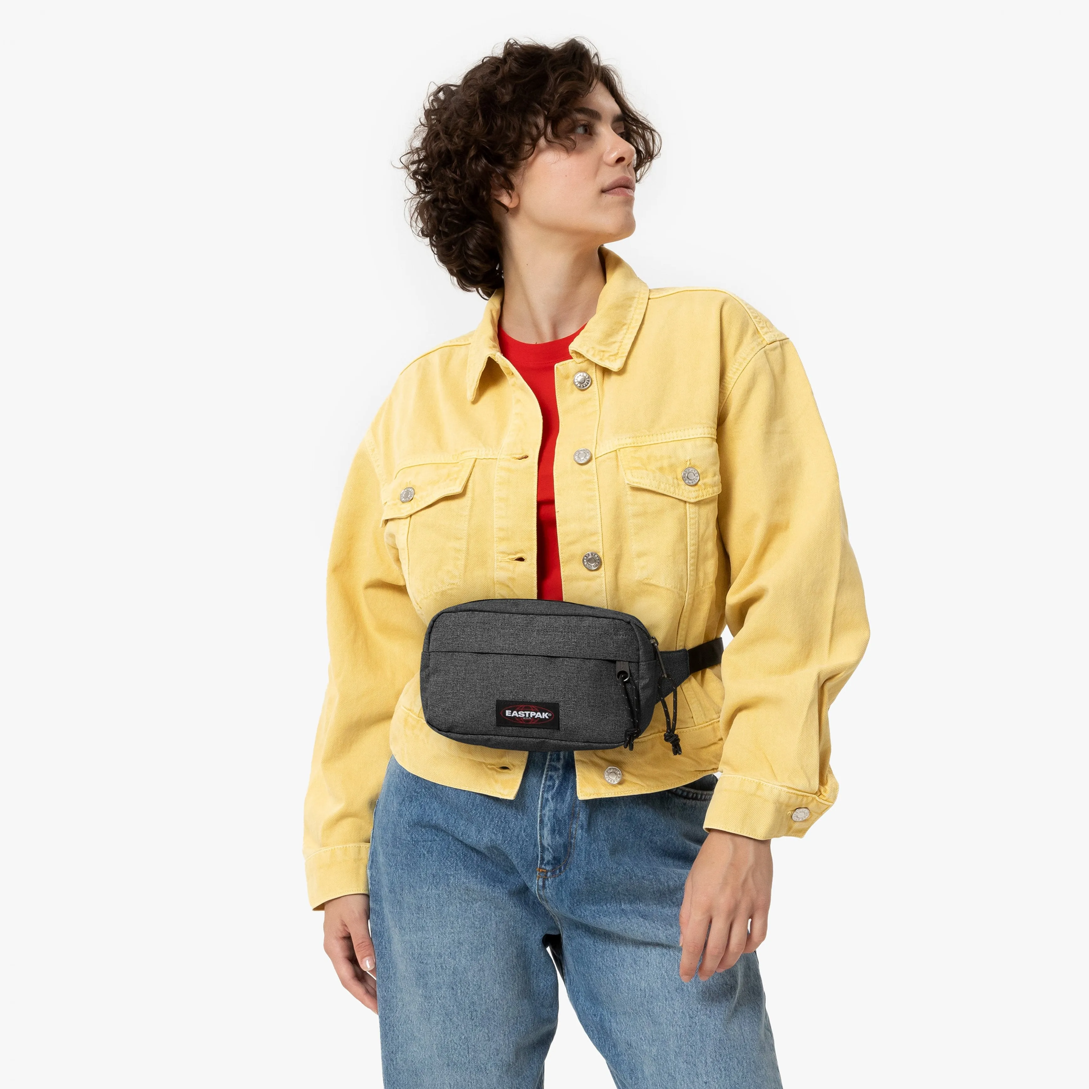 Eastpak Bouncer Black Denim Small Waistbag - EK0A5BHH77H1