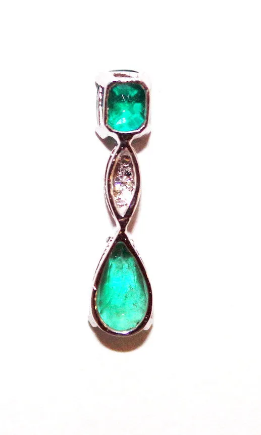 Emerald And Diamond Bridge Pendant AD No. 0491