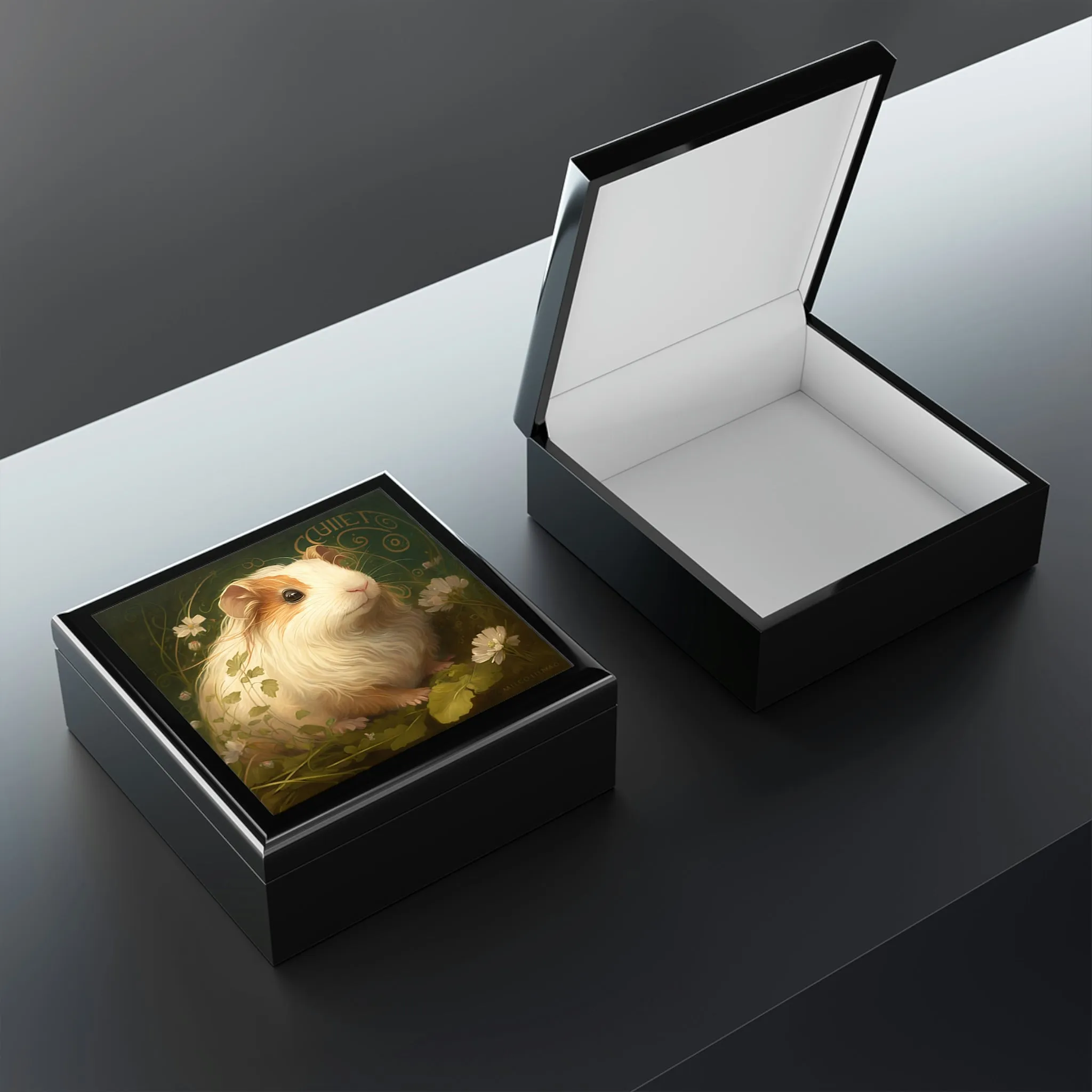 Emerald Guinea Pig Jewelry Box