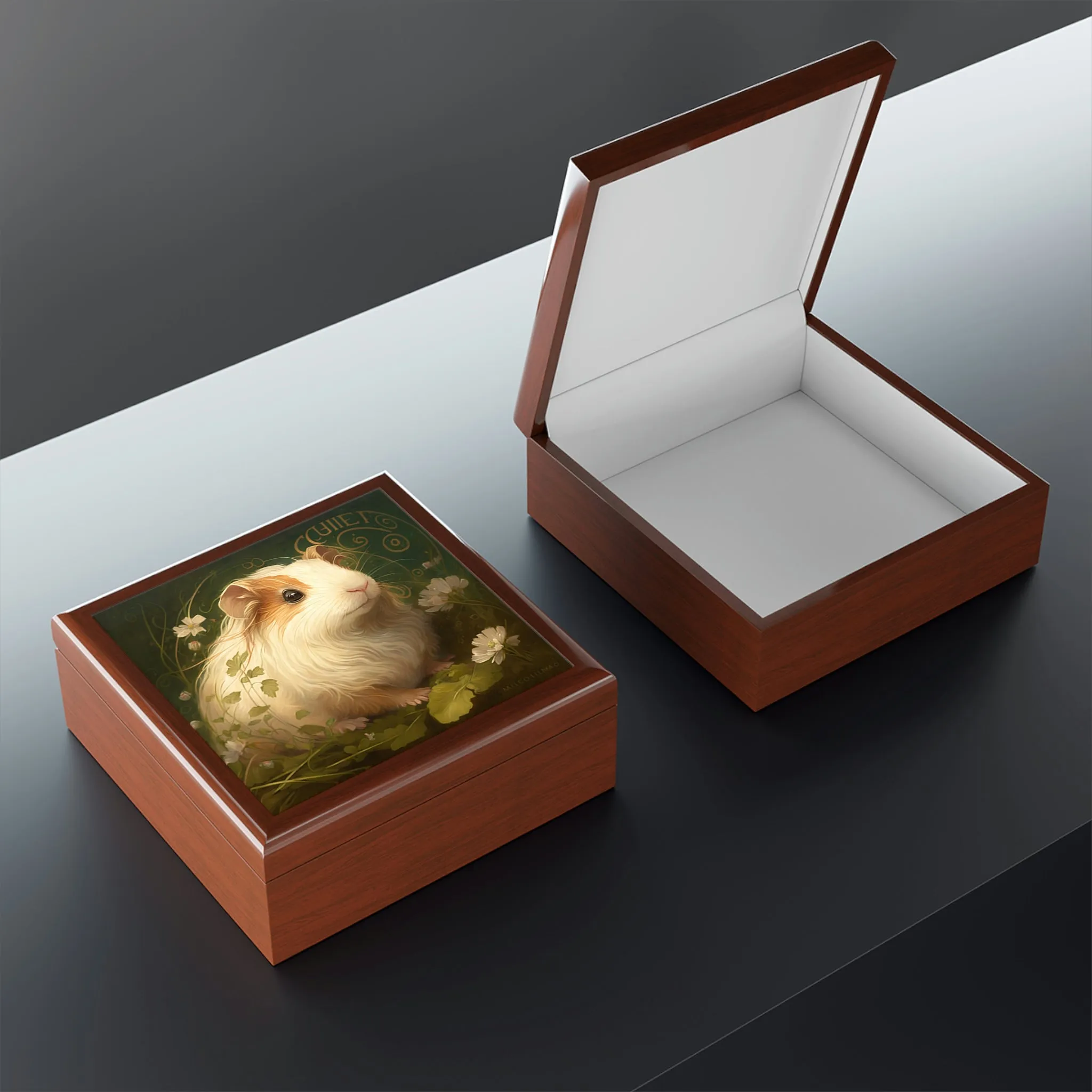 Emerald Guinea Pig Jewelry Box