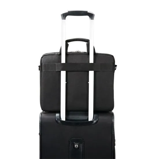 Everki Advance Briefcase, Fits 13''-14.1'', Separate Zippered Accessory Pocket, Front Stash Pocket, Trolley Handle Pass-through Strap, Ergonomic Shoulder Pad