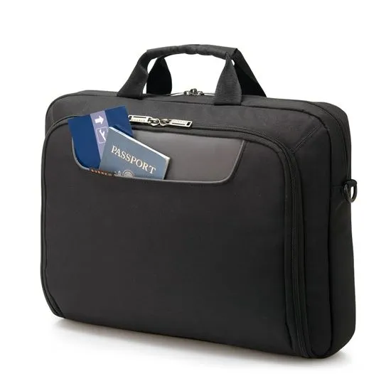 Everki Advance Briefcase, Fits 13''-14.1'', Separate Zippered Accessory Pocket, Front Stash Pocket, Trolley Handle Pass-through Strap, Ergonomic Shoulder Pad