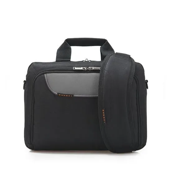 Everki Advance Laptop Briefcase, Fits up to 11.6", Built-in Trolley Handle Pass-through Strap & Two-way Adjustable Shoulder Strap