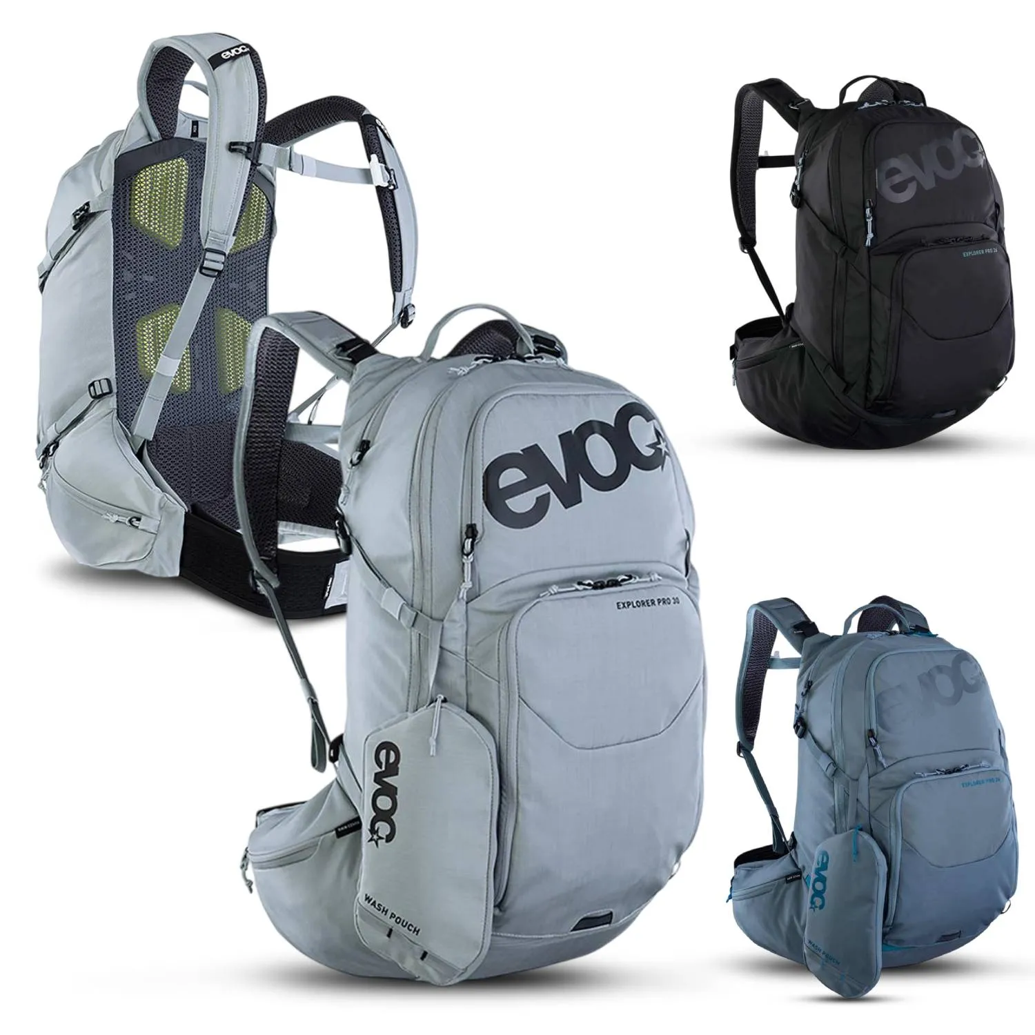 EVOC Explorer Pro Hydration Bag w/o Bladder Versatile Touring Backpack for Shorter Torso Lengths