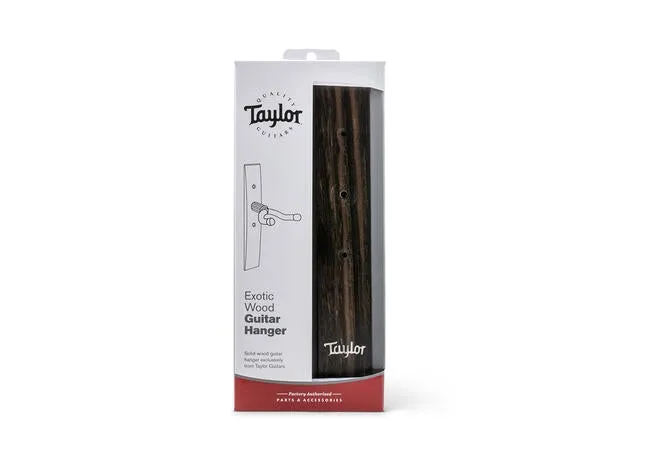 Exotic Wood Guitar Hanger - Ebony - Taylor Logo - Italian Acrylic