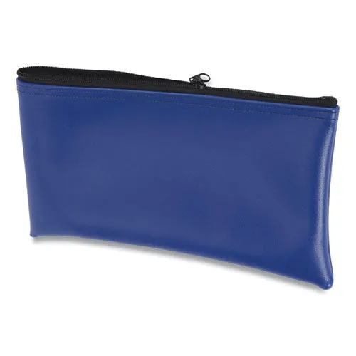 Fabric Deposit Bag, Vinyl, 6 X 11 X 1, Blue