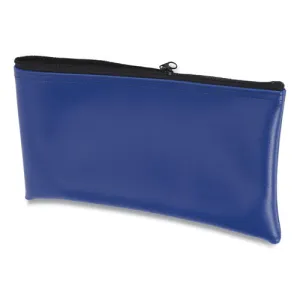 Fabric Deposit Bag, Vinyl, 6 X 11 X 1, Blue