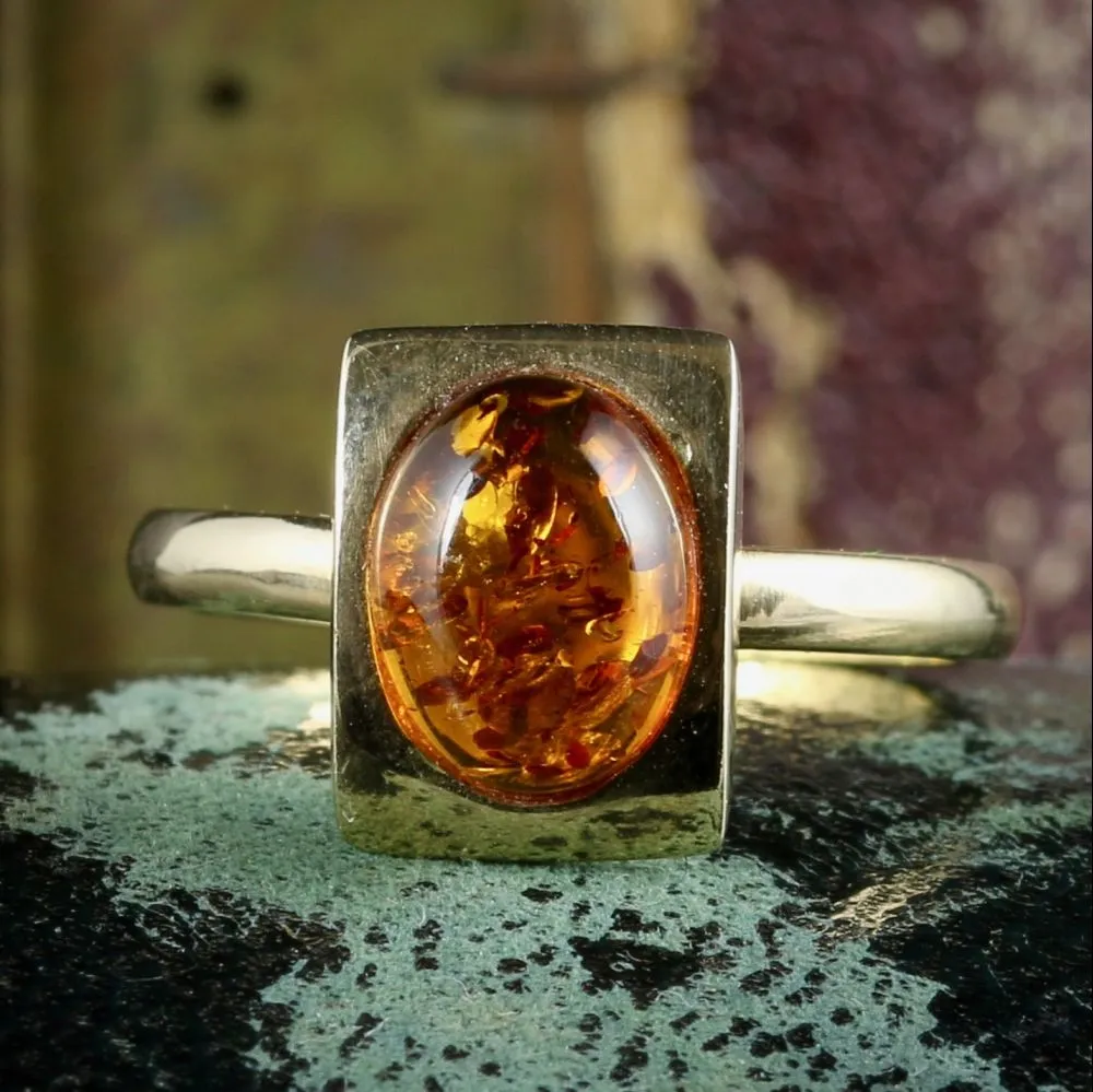 Fabulous 2Ct Amber Gold Ring