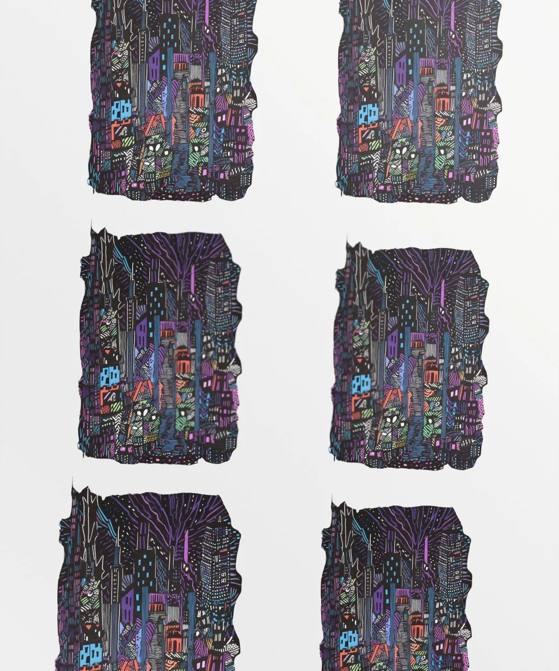 Fantasy-Inspired Vibrant Nighttime Urban