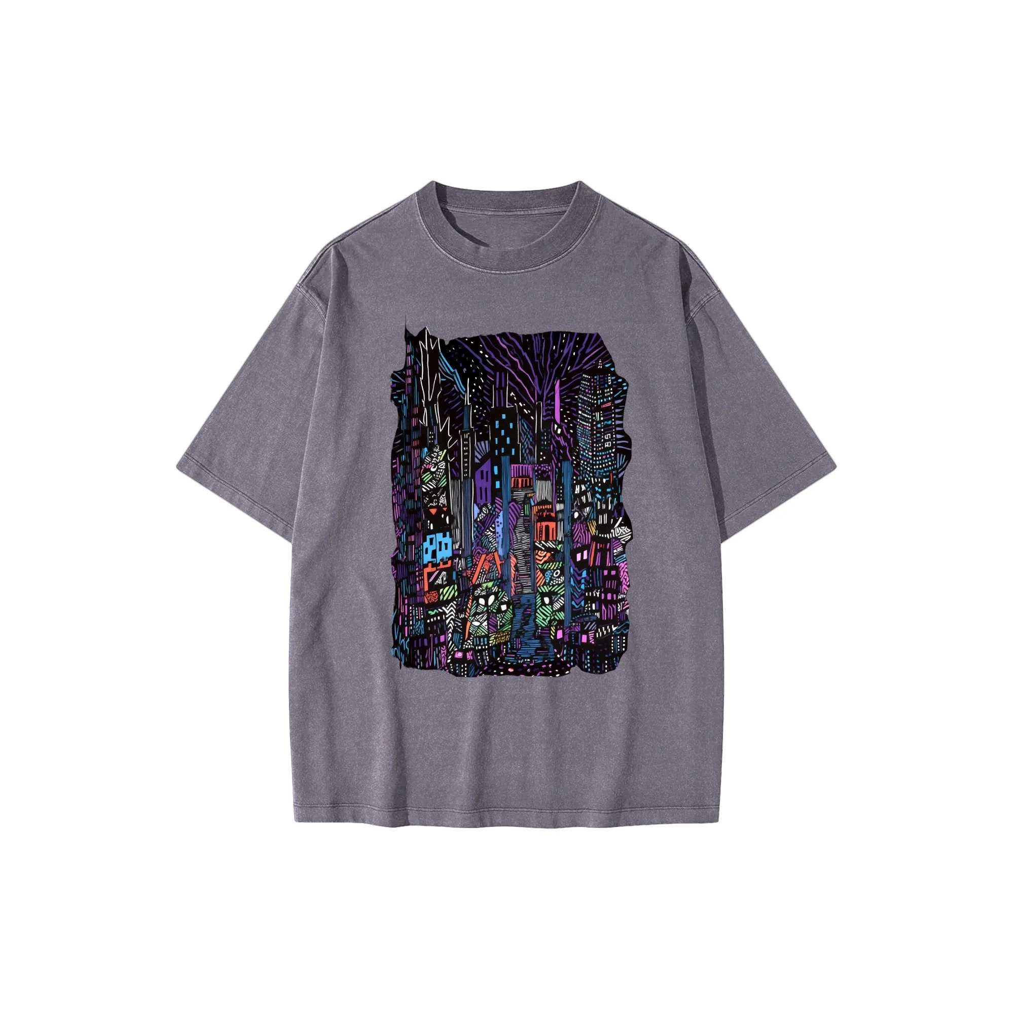 Fantasy-Inspired Vibrant Nighttime Urban