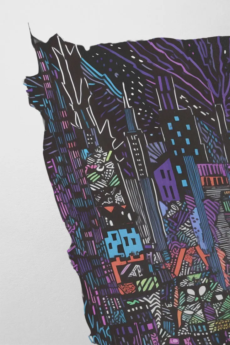 Fantasy-Inspired Vibrant Nighttime Urban