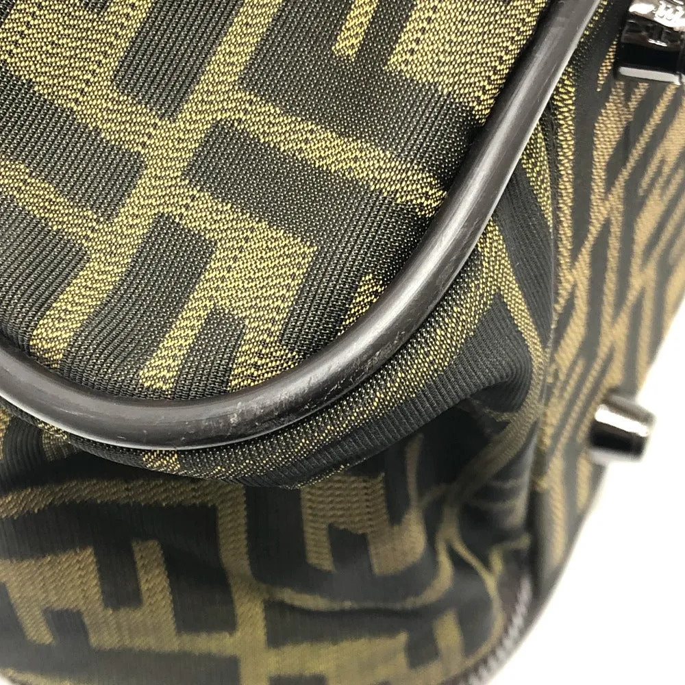 FENDI Boston Duffel bag Nylon / leather Brown Zucca FF logo