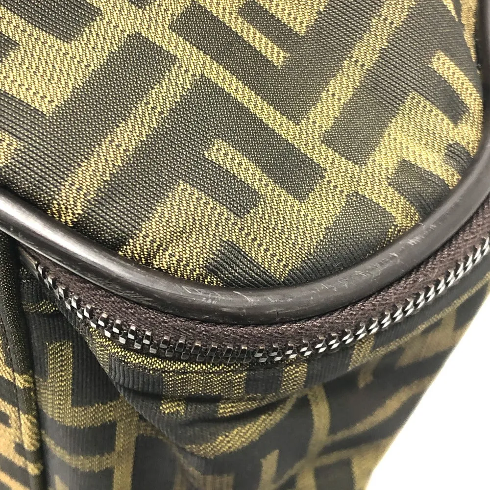 FENDI Boston Duffel bag Nylon / leather Brown Zucca FF logo
