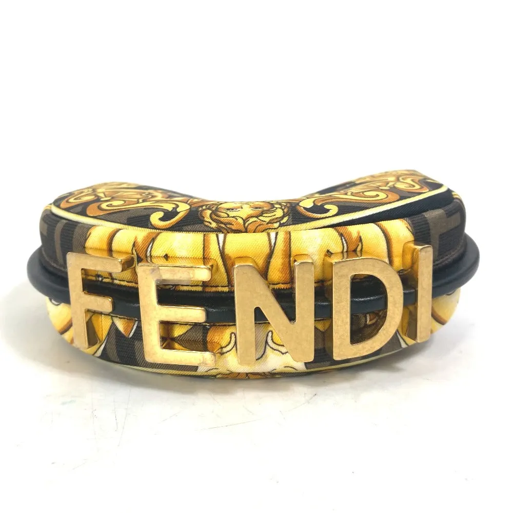 FENDI Handbag 7AS089 Nylon / leather yellow Nano Fendigraphy Fendace FENDACE Women Used