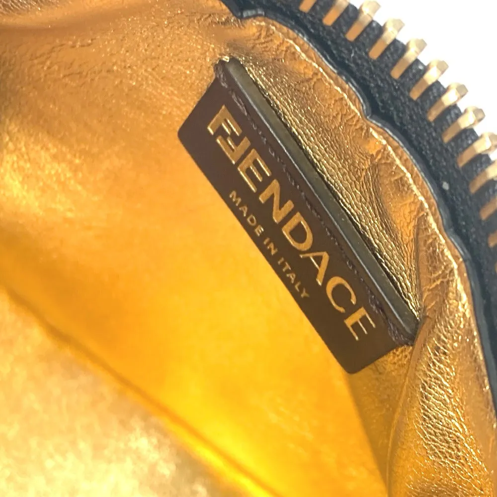 FENDI Handbag 7AS089 Nylon / leather yellow Nano Fendigraphy Fendace FENDACE Women Used