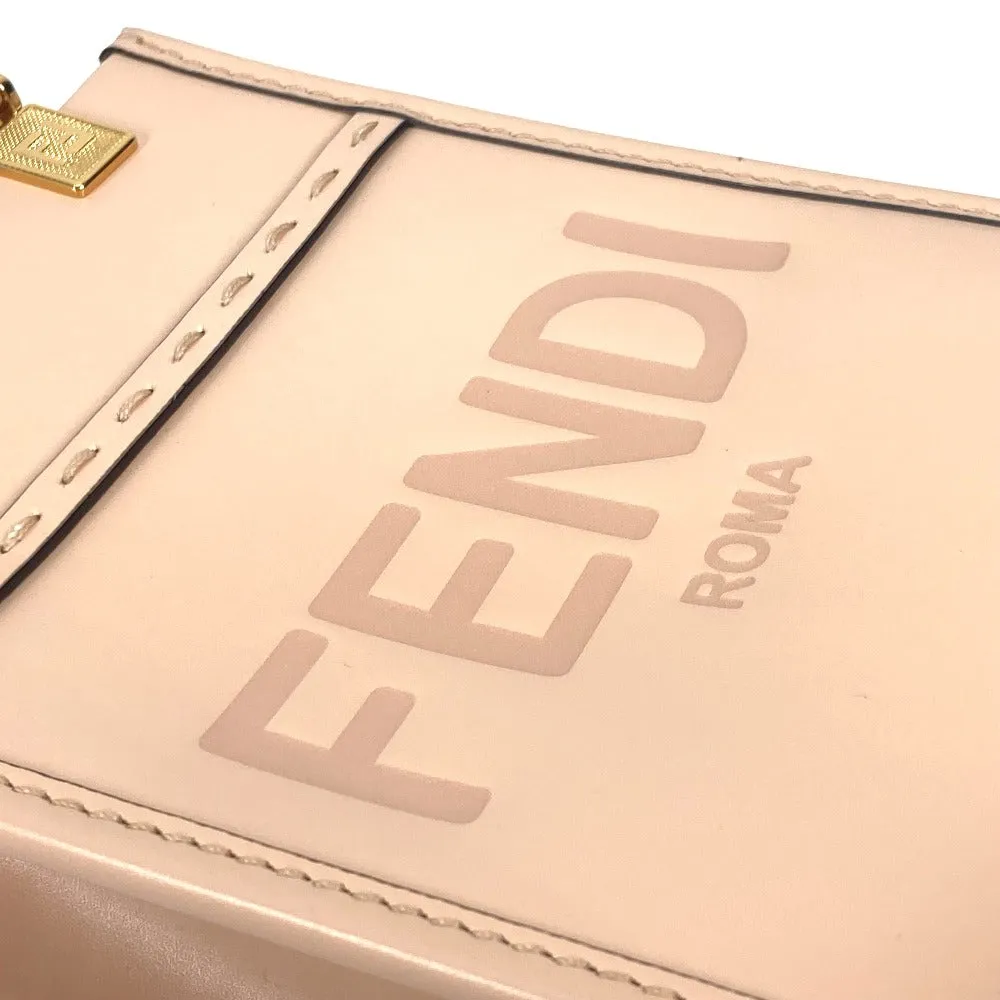FENDI Handbag 8BS051 leather Beige type Shoulder Bag Crossbody bag sunshine shopper small Women Used