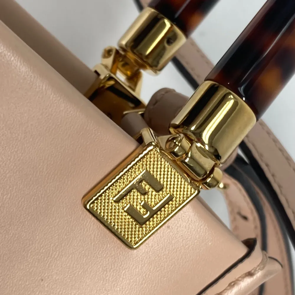 FENDI Handbag 8BS051 leather Beige type Shoulder Bag Crossbody bag sunshine shopper small Women Used