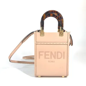 FENDI Handbag 8BS051 leather Beige type Shoulder Bag Crossbody bag sunshine shopper small Women Used