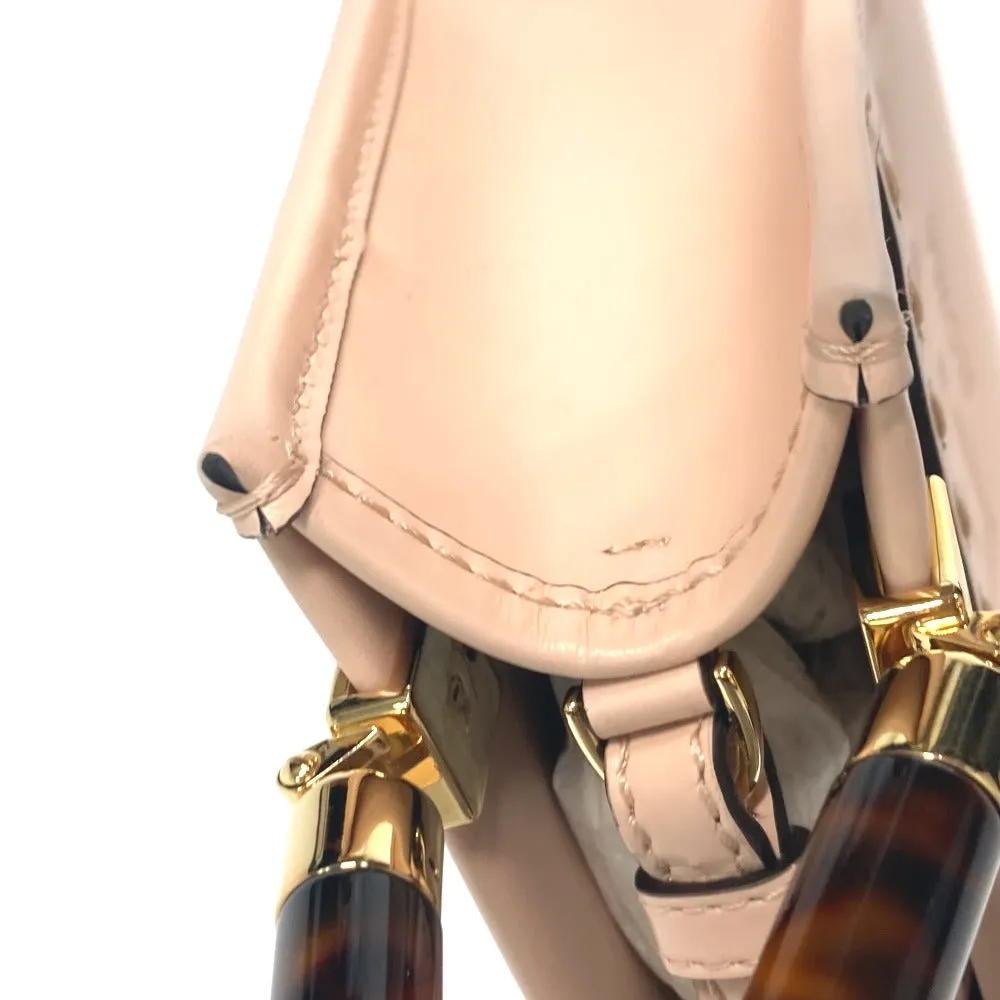 FENDI Handbag 8BS051 leather Beige type Shoulder Bag Crossbody bag sunshine shopper small Women Used