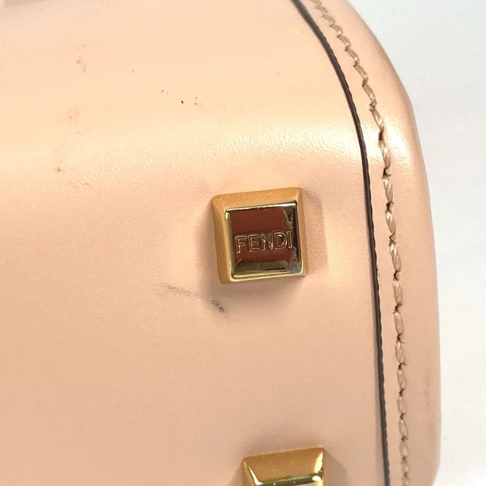FENDI Handbag 8BS051 leather Beige type Shoulder Bag Crossbody bag sunshine shopper small Women Used