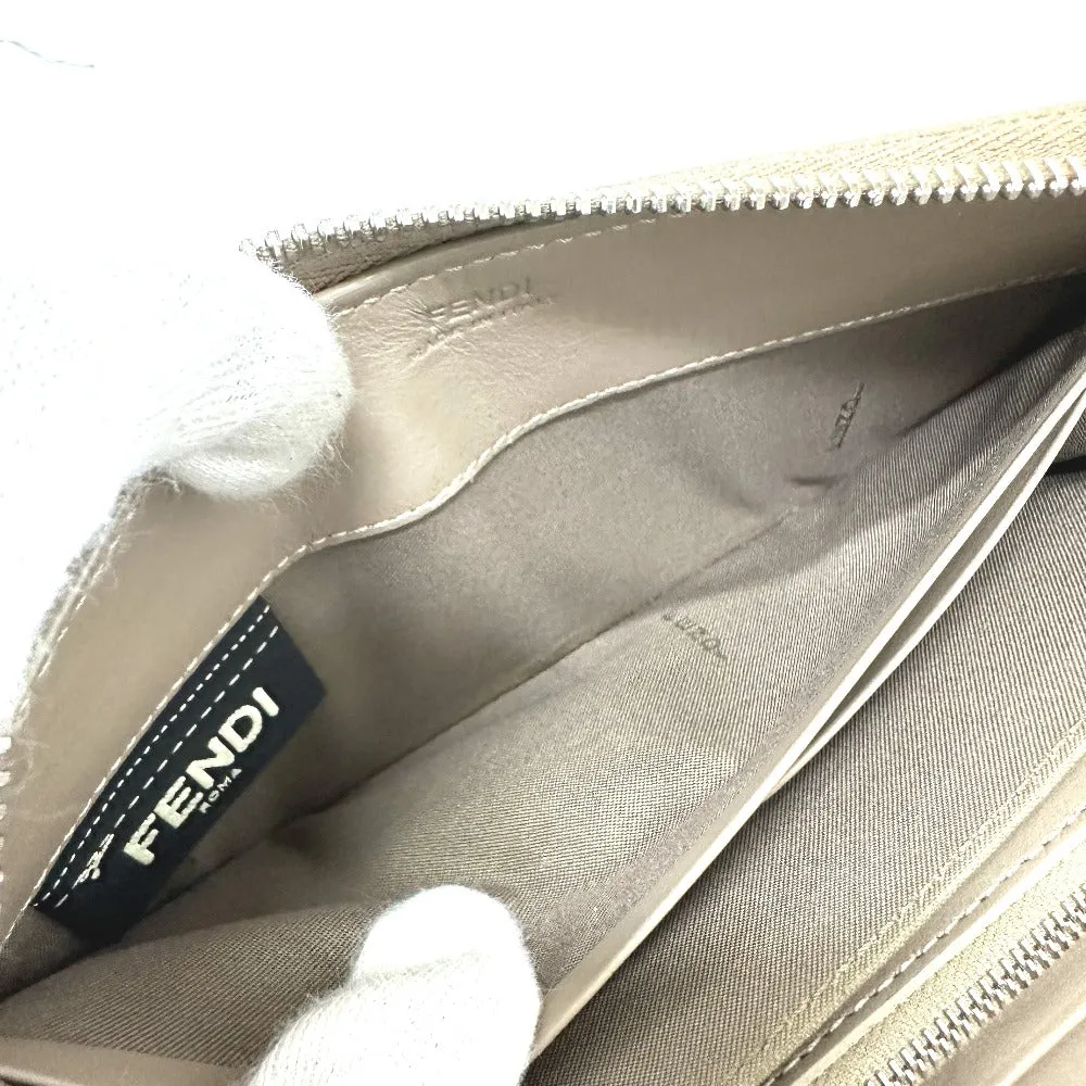 FENDI Long Wallet Purse 8M0299 leather beige By the way mens Used