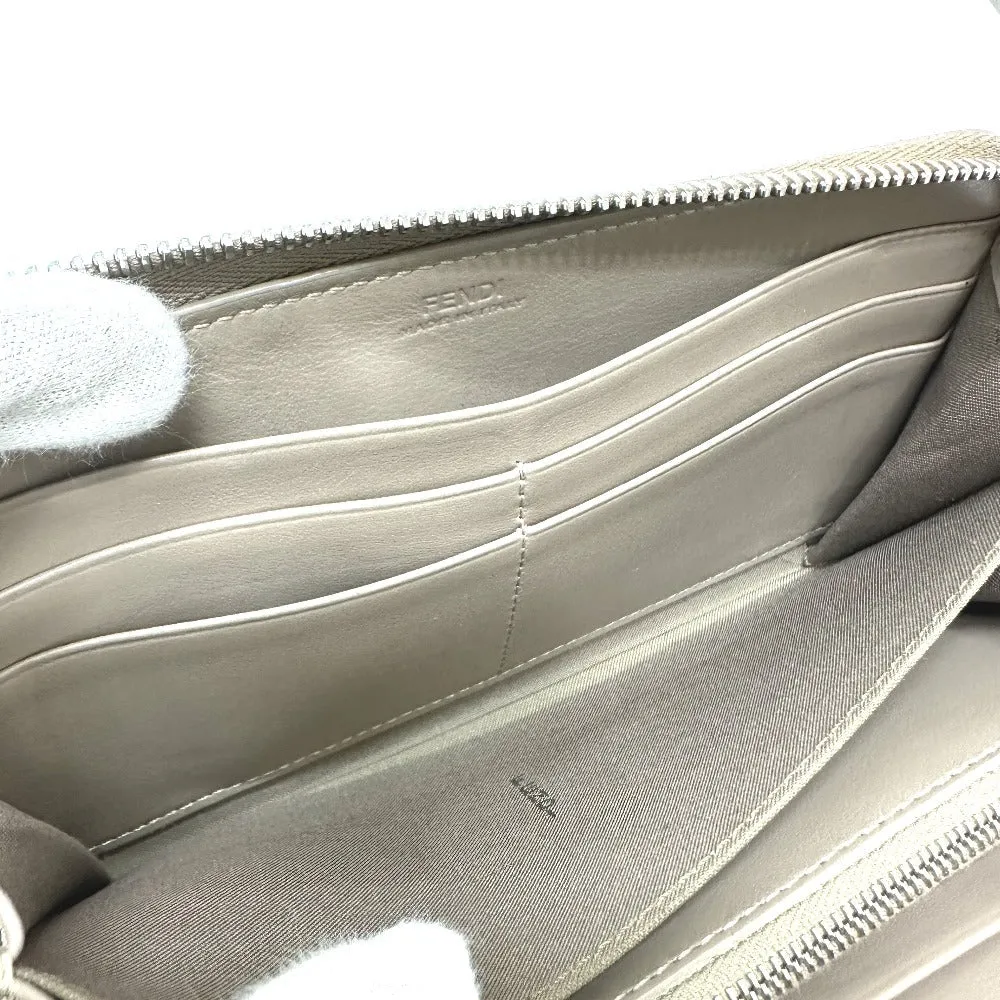 FENDI Long Wallet Purse 8M0299 leather beige By the way mens Used