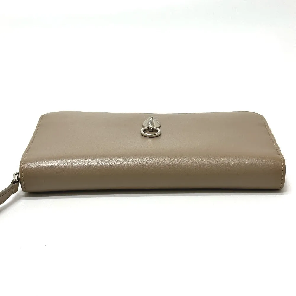 FENDI Long Wallet Purse 8M0299 leather beige By the way mens Used
