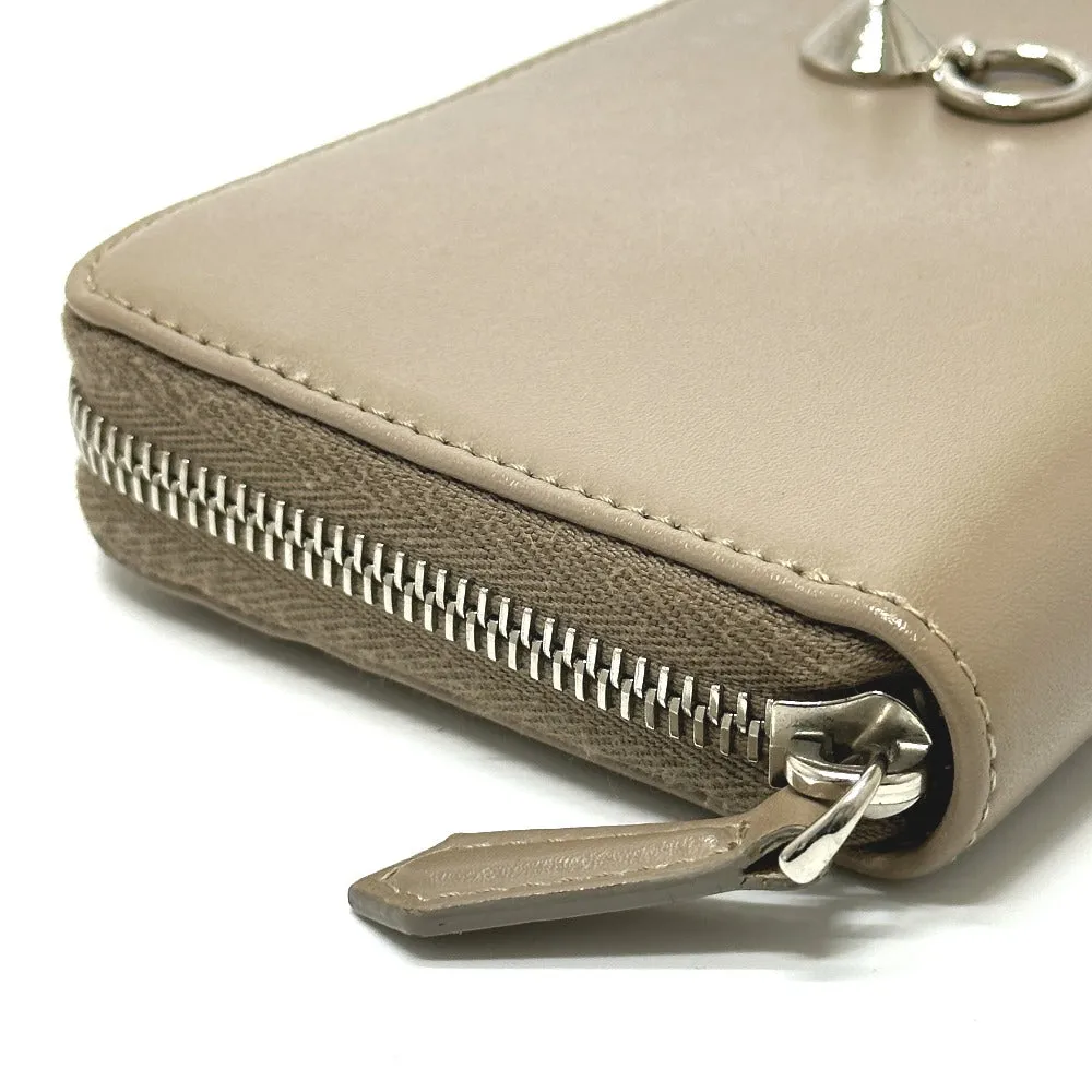 FENDI Long Wallet Purse 8M0299 leather beige By the way mens Used