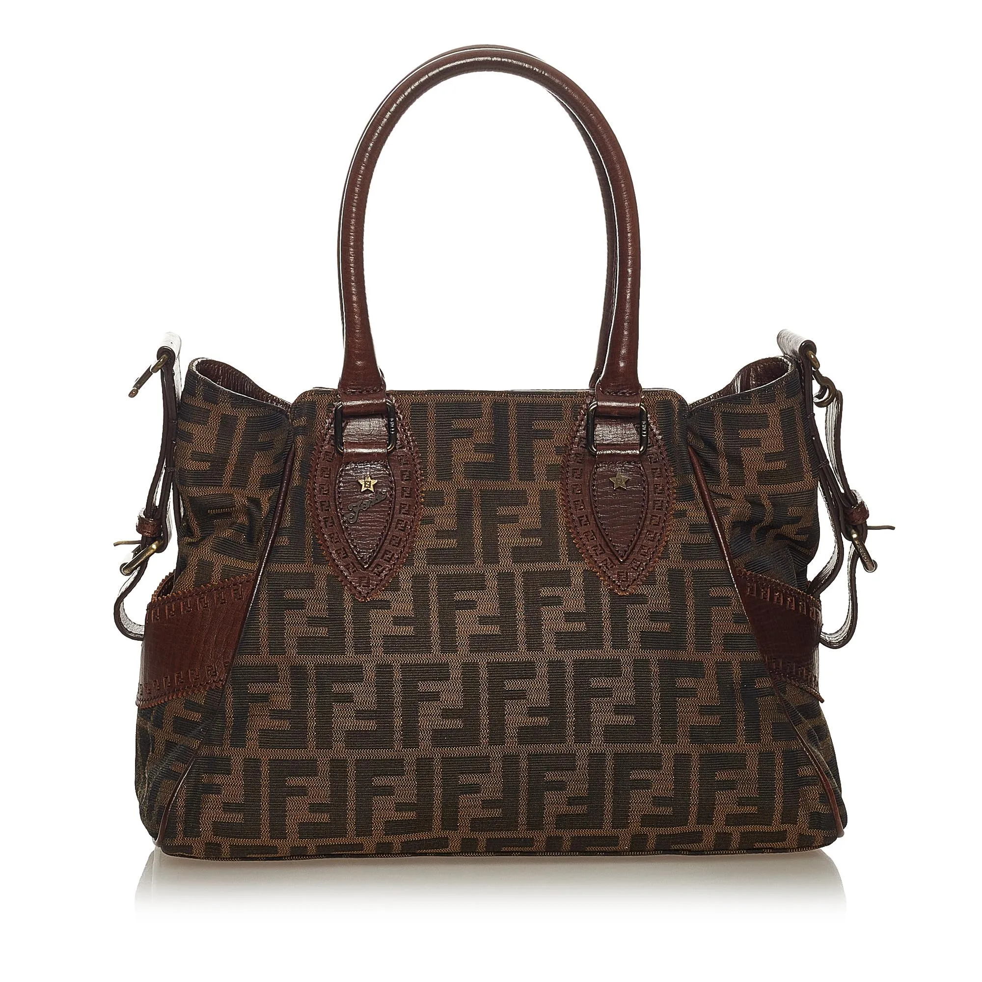 Fendi Zucca Etniko Canvas Shoulder Bag (SHG-27464)