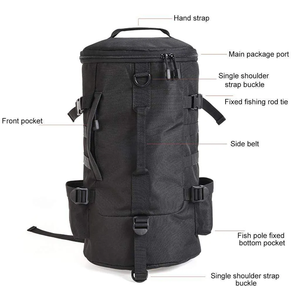 Fishing Backpack Tackle Box Rod Holder