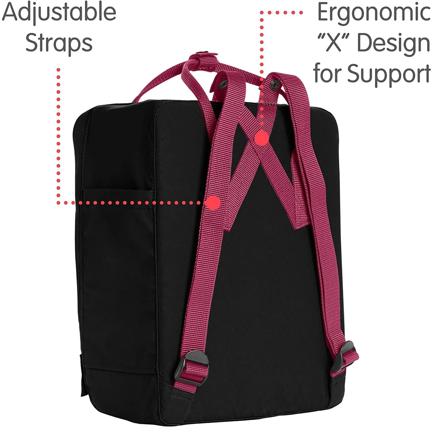 Fjallraven | Kanken Classic Backpack for Everyday | Limited Edition Black /Plum