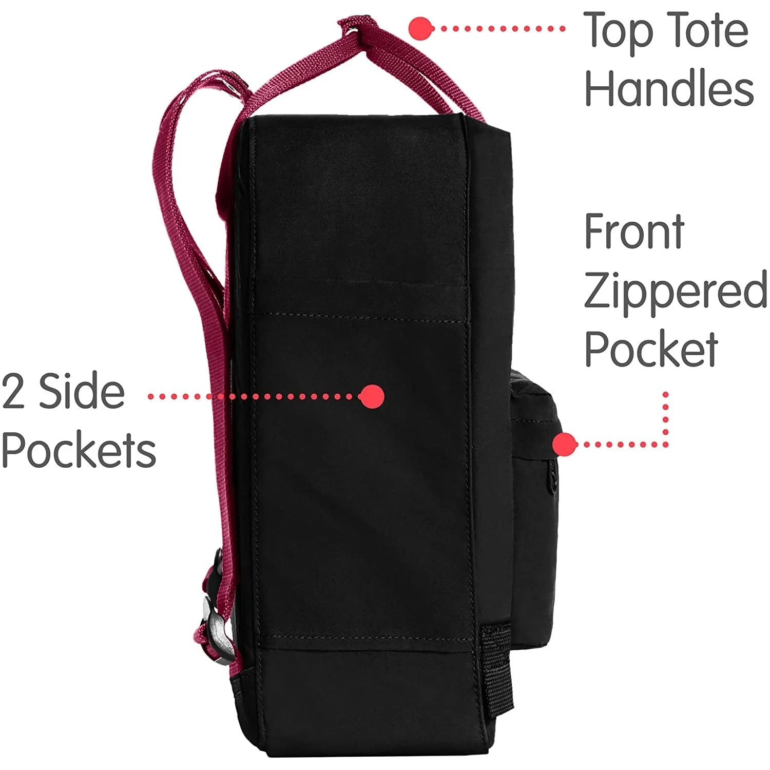 Fjallraven | Kanken Classic Backpack for Everyday | Limited Edition Black /Plum