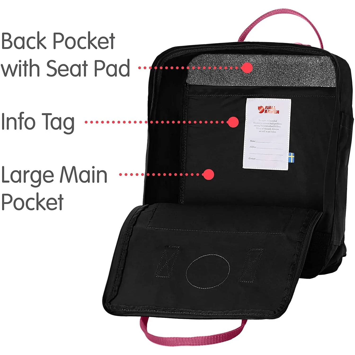 Fjallraven | Kanken Classic Backpack for Everyday | Limited Edition Black /Plum