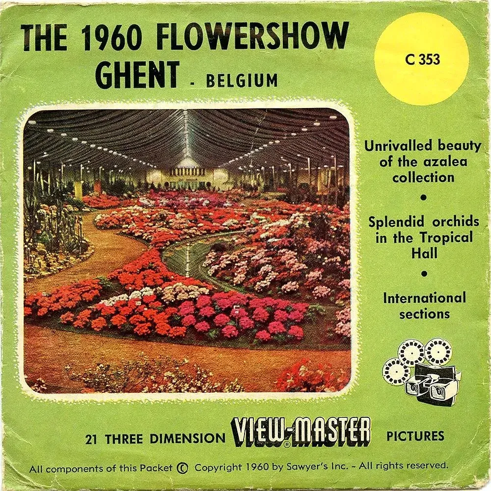 Flower Show Ghent Belgium  - View-Master - 3 Reel Packet - 1960s views - vintage -  (ECO-C353-BS4)