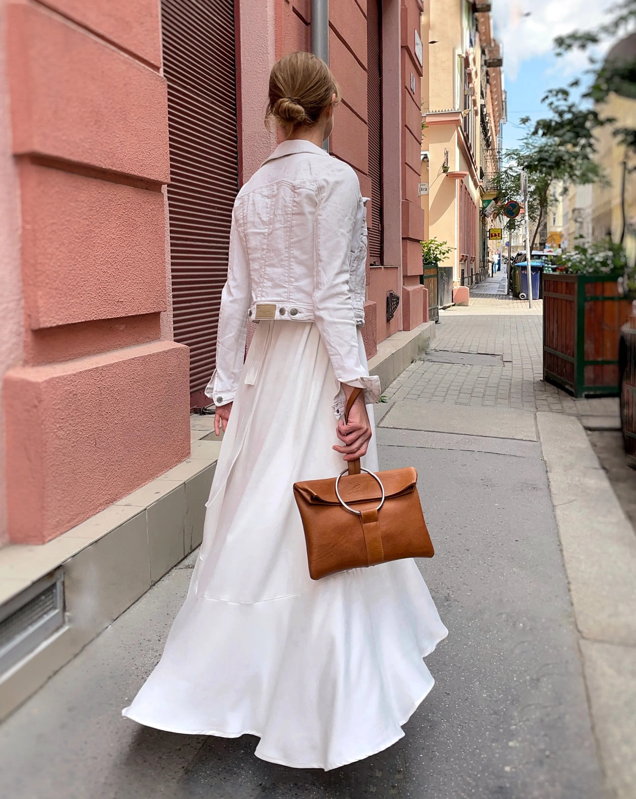 FOLDOVER O-RING BAG CINNAMON