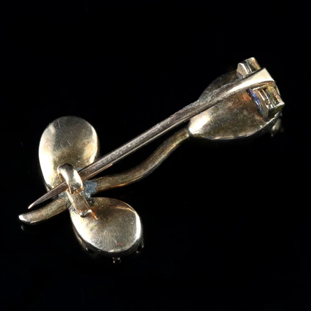 Georgian Flat Cut Garnet Brooch 18Ct Circa 1770