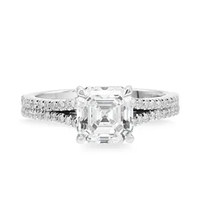 GIA Certified 2.08ct Diamond Ring in Platinum