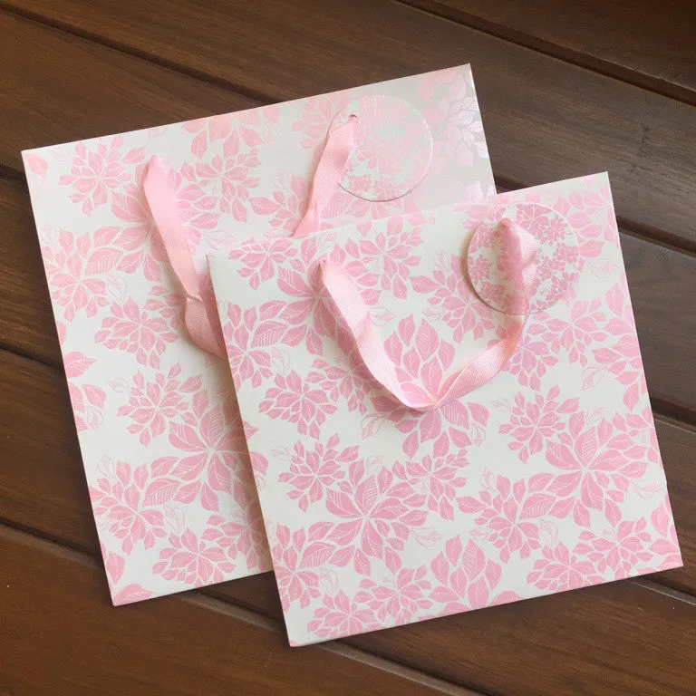 Gift Bags - Pink Floral <br/>(Set of 2)